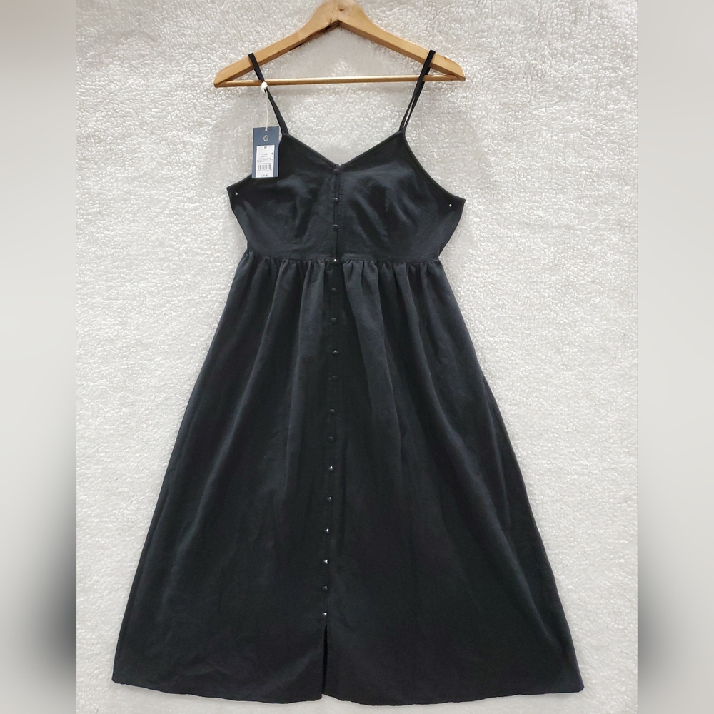 American Vintage Black Pleated Slip Dress